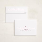 "Crisp Bow" - Holiday Birth Announcement Cards in Cranberry by Olivia Raufman - FREE Recipient Addressing