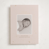 "the stars" - Holiday Birth Announcement Cards in Mauve by Ellen Schlegelmilch - Front