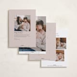 "the stars" - Holiday Birth Announcement Cards in Mauve by Ellen Schlegelmilch - Back of Card Options