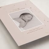 "the stars" - Holiday Birth Announcement Cards in Mauve by Ellen Schlegelmilch - Detail