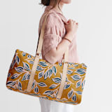 "Wandering" - Fillmore Duffle in Mustard by Alicia Schultz - On Model