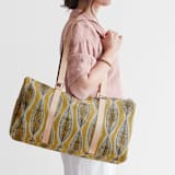 "Yellow Leaves" - Fillmore Duffle in Turmeric by Alisa Galitsyna - On Model