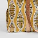 "Yellow Leaves" - Fillmore Duffle in Turmeric by Alisa Galitsyna - Fabric Detail