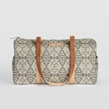 "zigzag" - Fillmore Duffle in Mocha by Miranda Mol - Fillmore Duffle