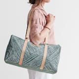 "Line Wrap" - Fillmore Duffle in Cactus by Michelle Taylor - On Model