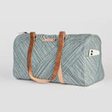 "Line Wrap" - Fillmore Duffle in Cactus by Michelle Taylor - Side Pocket
