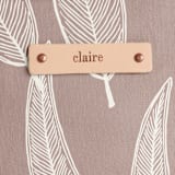 "Sketched Willow" - Fillmore Duffle in Mauve by Katharine Watson - Tag Detail