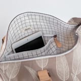 "Sketched Willow" - Fillmore Duffle in Mauve by Katharine Watson - Interior Front