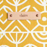 "Deconstruct" - Fillmore Duffle in Mustard by Michelle Taylor - Tag Detail