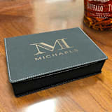 "Custom Engraved Flask Gift Set" - Flask in gold by Papel Custom Design