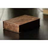 "Rustic Brown Custom Engraved Initials Flask Gift Set" - Flask in brown by Great Little Favor Co