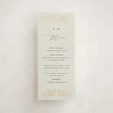 "Foil Botanical Frame" - Foil-Pressed Menus in Taupe by Hannah Williams - Front