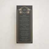 "Timeless Nature" - Foil-Pressed Menus in Ebony by Ana de Sousa - Front