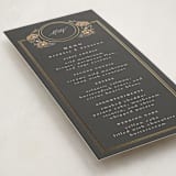 "Timeless Nature" - Foil-Pressed Menus in Ebony by Ana de Sousa - Detail