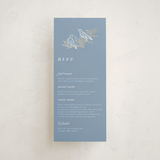 "meet me in the garden" - Foil-Pressed Menus in Cornflower by Grae - Front