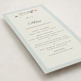 "Blue Garden" - Foil-Pressed Menus in Mist by Hannah Williams - Detail