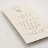 "Shimmering Hydrangeas" - Foil-Pressed Menus in Tea Time by Susan Zinader - Detail