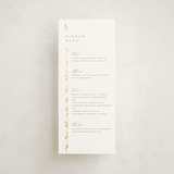"Courtyard" - Foil-Pressed Menus in Lily by Owl and Toad - Front