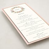 "Blooming Vine" - Foil-Pressed Menus in Blush by Susan Moyal - Detail