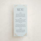 "Enchanted" - Foil-Pressed Menus in Mist by Laura Hankins - Front