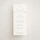 "storybook garden" - Foil-Pressed Menus in Bluebell by Kristie Kern - Front