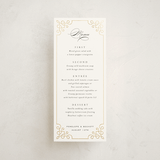 "Intertwined" - Foil-Pressed Menus in Pearl by Janean Hinger - Front