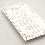 "Intertwined" - Foil-Pressed Menus in Pearl by Janean Hinger - Detail
