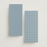 "Elegant bevel" - Foil-Pressed Menus in Dusty Blue by Stacey Meacham - Back of Card Options