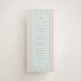 "Castle" - Foil-Pressed Menus in Hummingbird by Claudia Orengo - Front