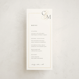 "Golden Ampersand" - Foil-Pressed Menus in Silk by Kelly Schmidt - Front