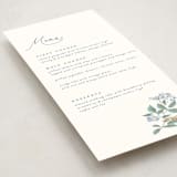 "Climbing Florals" - Foil-Pressed Menus in Sapphire by Olivia Raufman - Detail