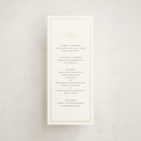 "Timeless" - Foil-Pressed Menus in Linen by Erica Krystek - Front