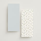"Portico" - Foil-Pressed Menus in Blue Bell by Everett Paper Goods - Back of Card Options