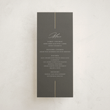 "Formal lines" - Foil-Pressed Menus in Iron by Erica Krystek - Front