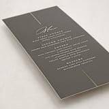 "Formal lines" - Foil-Pressed Menus in Iron by Erica Krystek - Detail