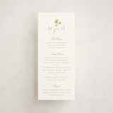 "The Romantic" - Foil-Pressed Menus in Buttercream by Kristie Kern - Front