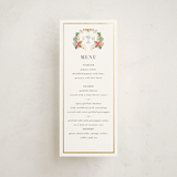 "Tropica" - Foil-Pressed Menus in Papaya by Susan Moyal - Front