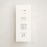 "Petite Sprig" - Foil-Pressed Menus in Black Dahlia by Olivia Raufman - Front