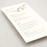"Perennial" - Foil-Pressed Menus in Cotton by Amy Kross - Detail