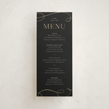 "Black Tie Affair" - Foil-Pressed Menus in Onyx by Hooray Creative - Front