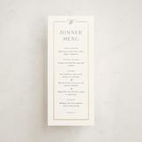 "Elegant Type" - Foil-Pressed Menus in Pearl by Leah Bisch - Front