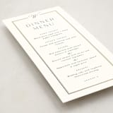 "Elegant Type" - Foil-Pressed Menus in Pearl by Leah Bisch - Detail