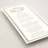 "Summit Serenity" - Foil-Pressed Menus in Quartz by Ana de Sousa - Detail