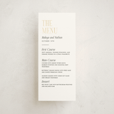 "Magazine" - Foil-Pressed Menus in Lace by Kaydi Bishop - Front