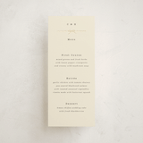 "Bow Tie" - Foil-Pressed Menus in Ivory by Baumbirdy - Front