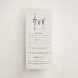 "Hand Illustrated Whimsical Chandelier" - Foil-Pressed Menus in Noir by Jackie Crawford - Front