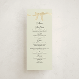 "All Tied Up" - Foil-Pressed Menus in Champagne by Chris Griffith - Front