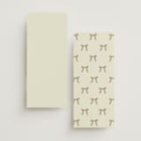 "All Tied Up" - Foil-Pressed Menus in Champagne by Chris Griffith - Back of Card Options