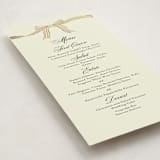 "All Tied Up" - Foil-Pressed Menus in Champagne by Chris Griffith - Detail
