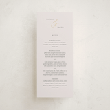 "Eloquent" - Foil-Pressed Menus in Ivory by Angela Thompson - Front